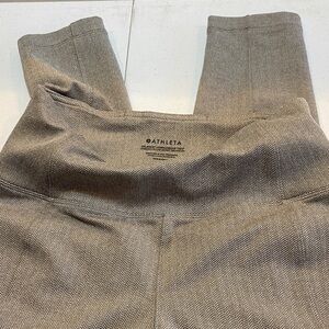 Athleta Taupe Herringbone leggings -dressy
